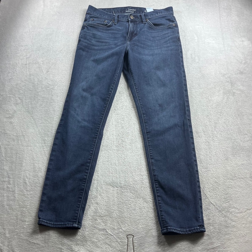 Banana Republic Travel Jean Mens 32x32 Dark Wash Slim Fit Stretch Denim Blue